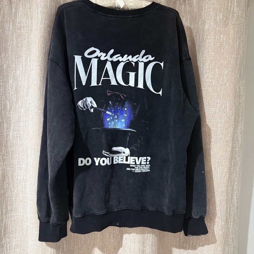Orlando Magic x Harry Houdini Sweatshirt Oversized Acid Wash Size L